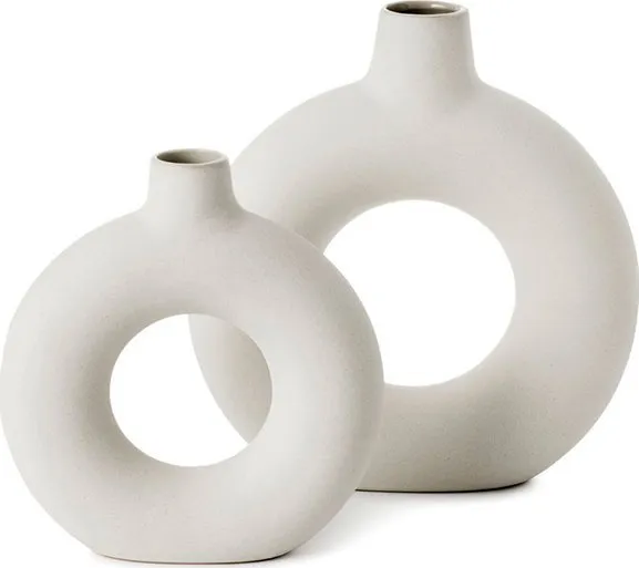 OlsenHome - Rund keramikvase - 2 stk