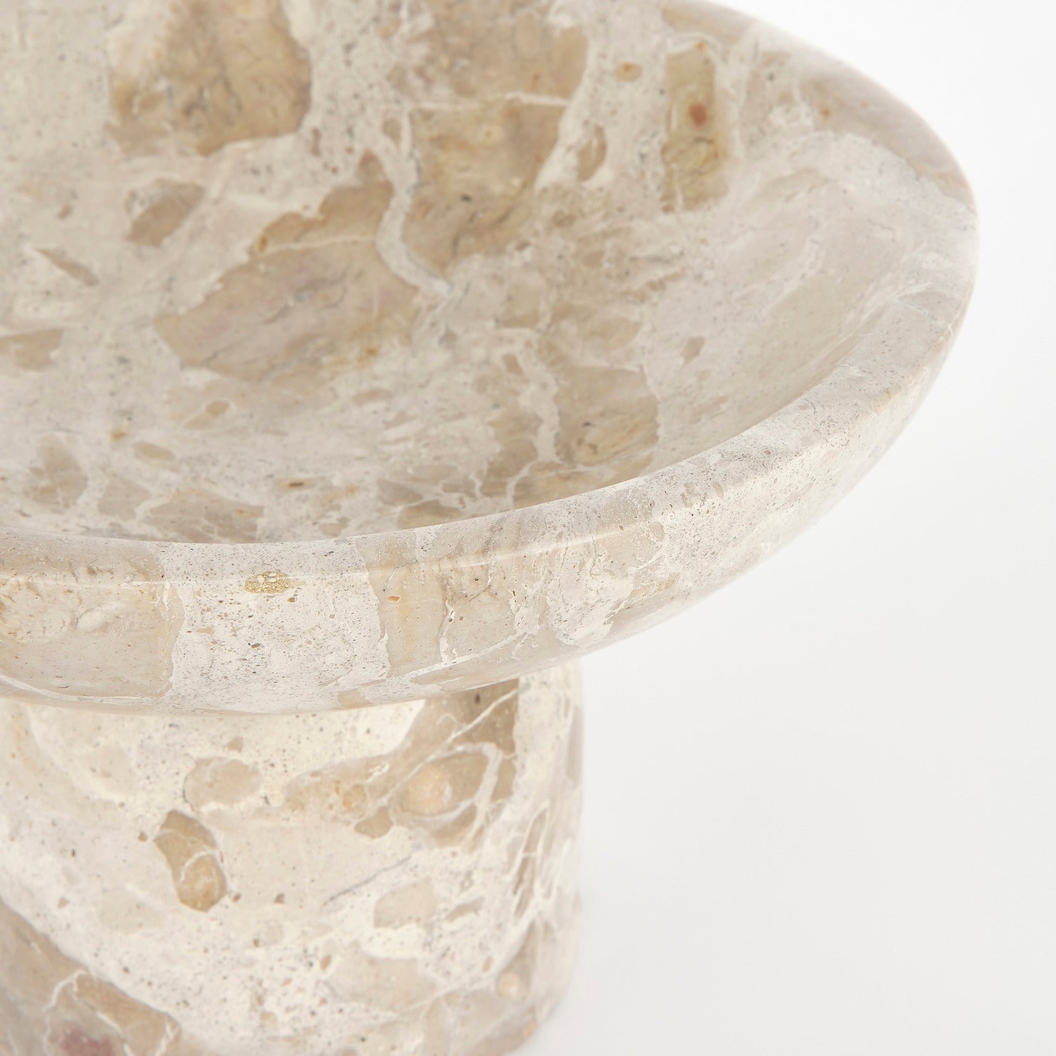 Mica Decorations decoratieschaal Finnos beige D 25 H 11 cm
