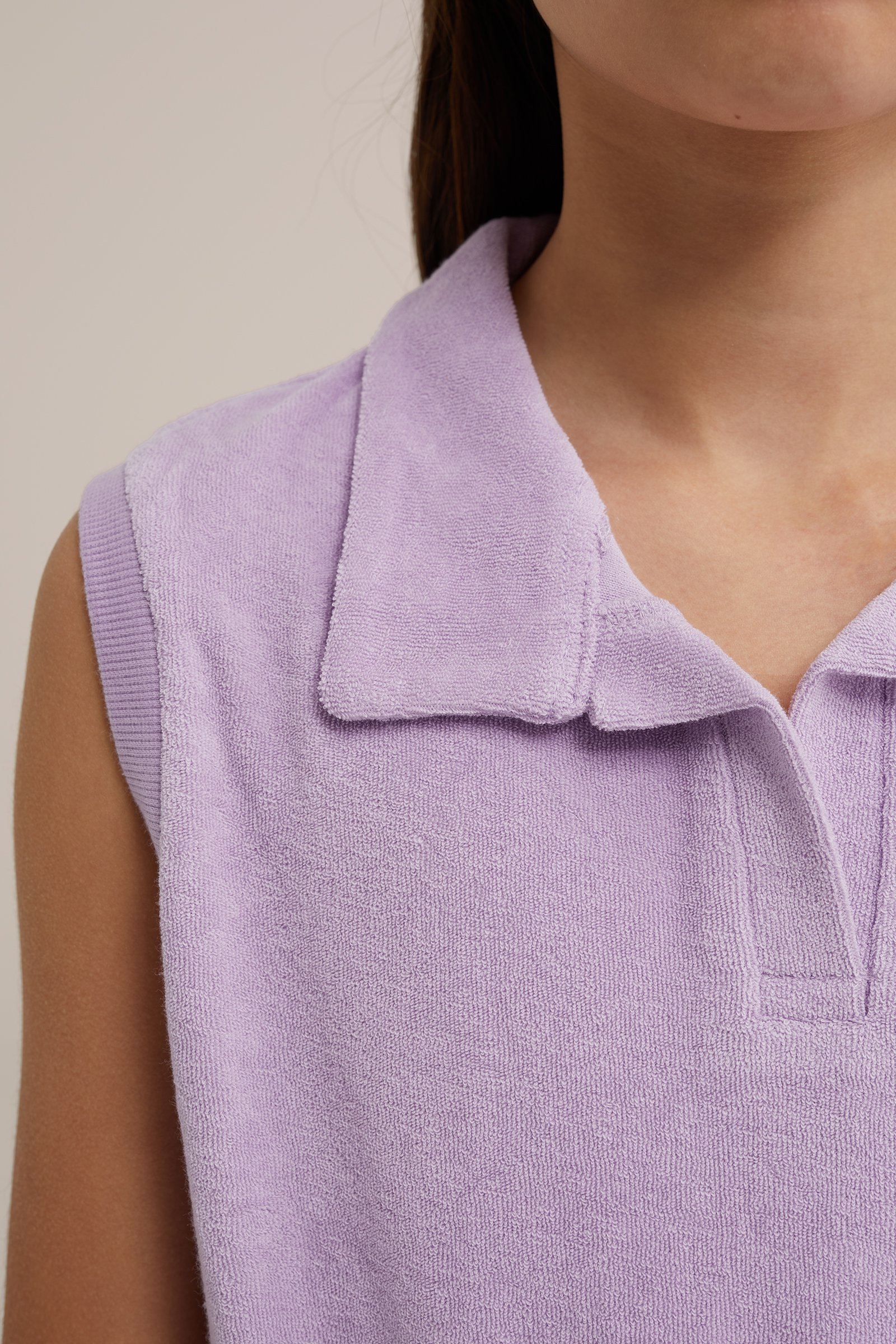 Meisjes jurk van badstof WE Fashion Lila