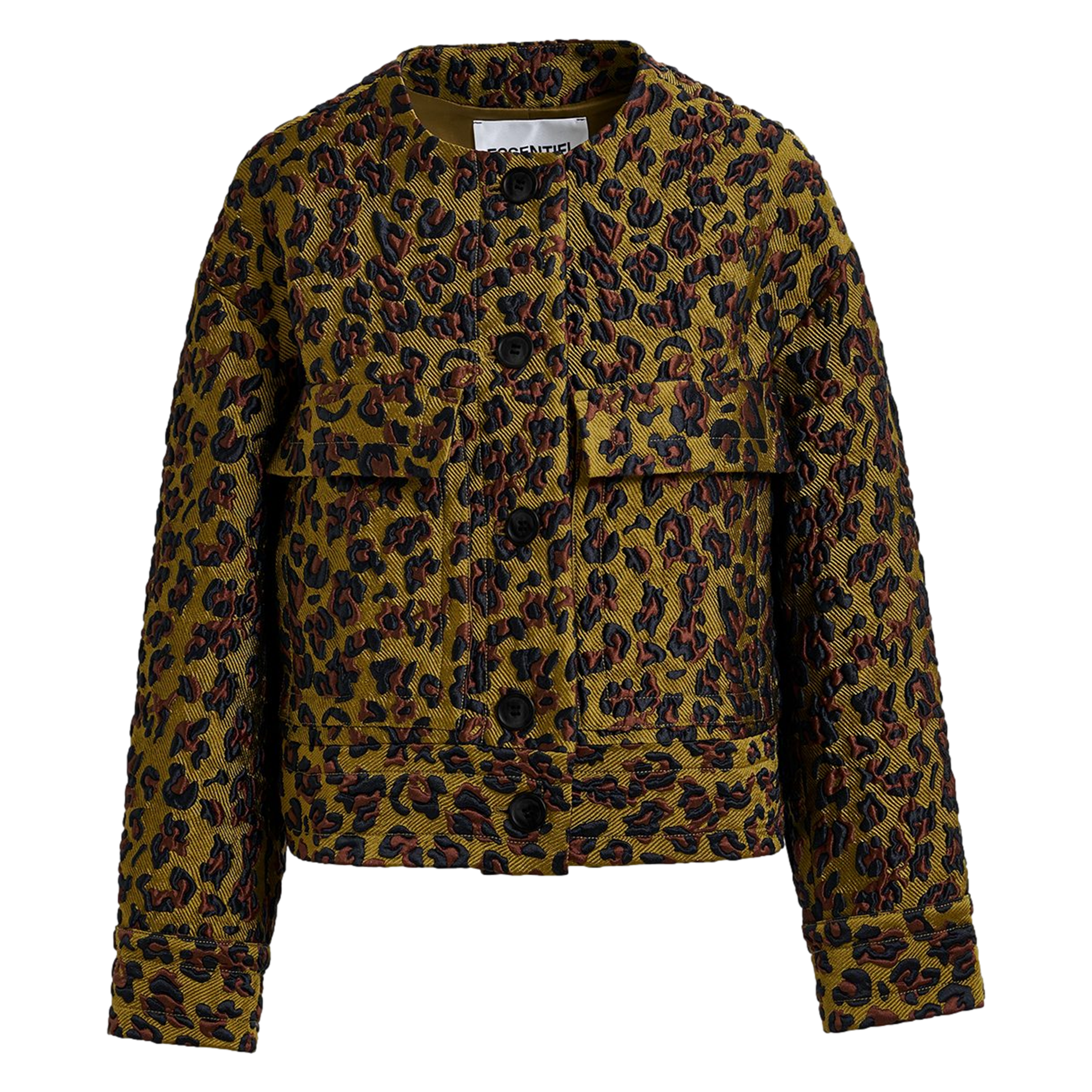 GALLANT2 - Veste col classique ample en jacquard imprimé | Vert