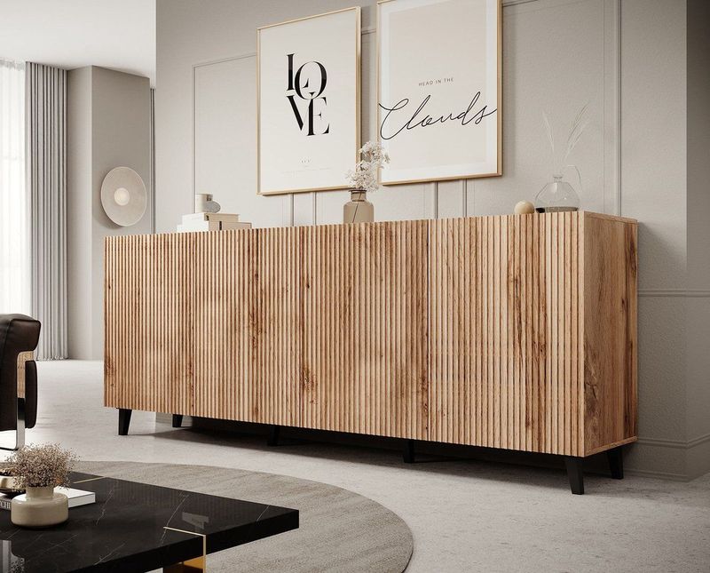 Meubella - Vintar - Dressoir - Eiken - 200 cm