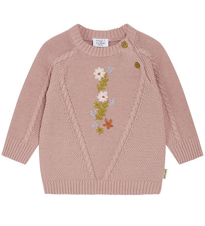 Hust and Claire Bluse - Strick - Panya - Dusty Rose m. Blumen
