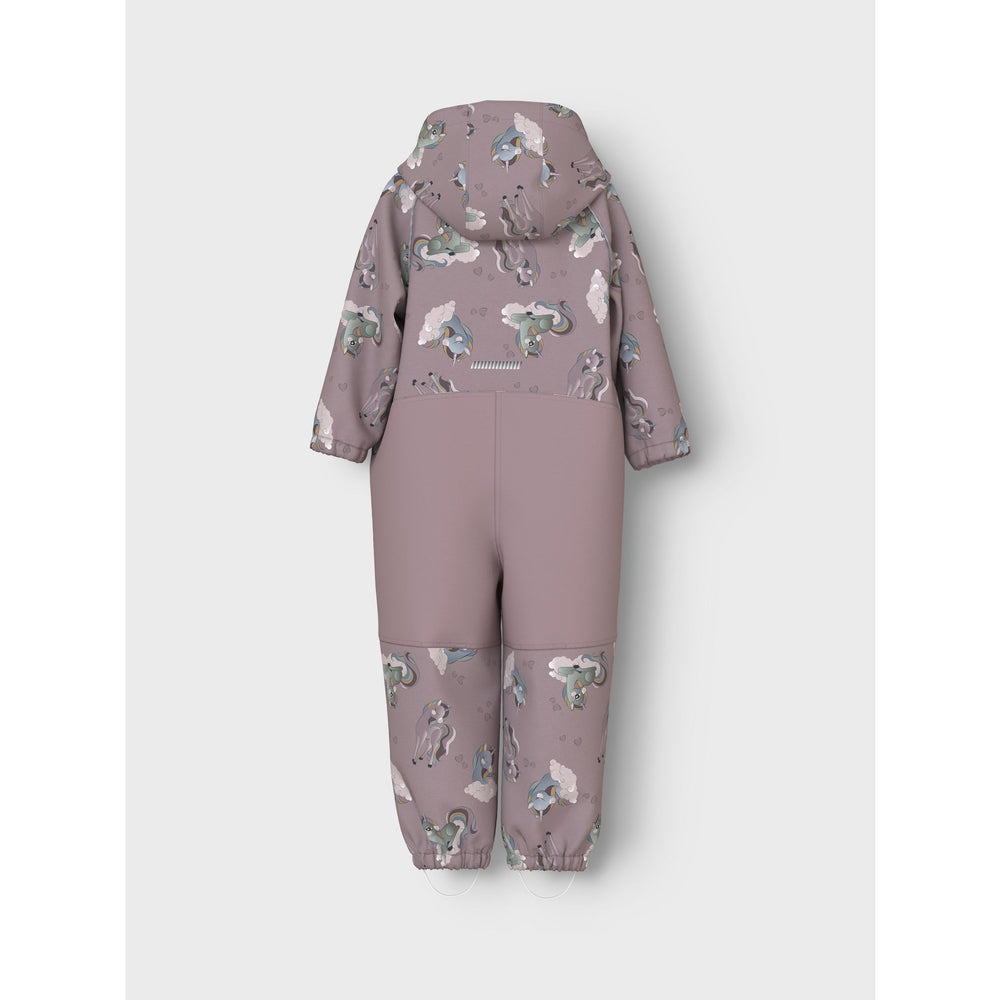 Køb Name It Purple Dove Alfa08 Softshell Dragt AOP1 Noos