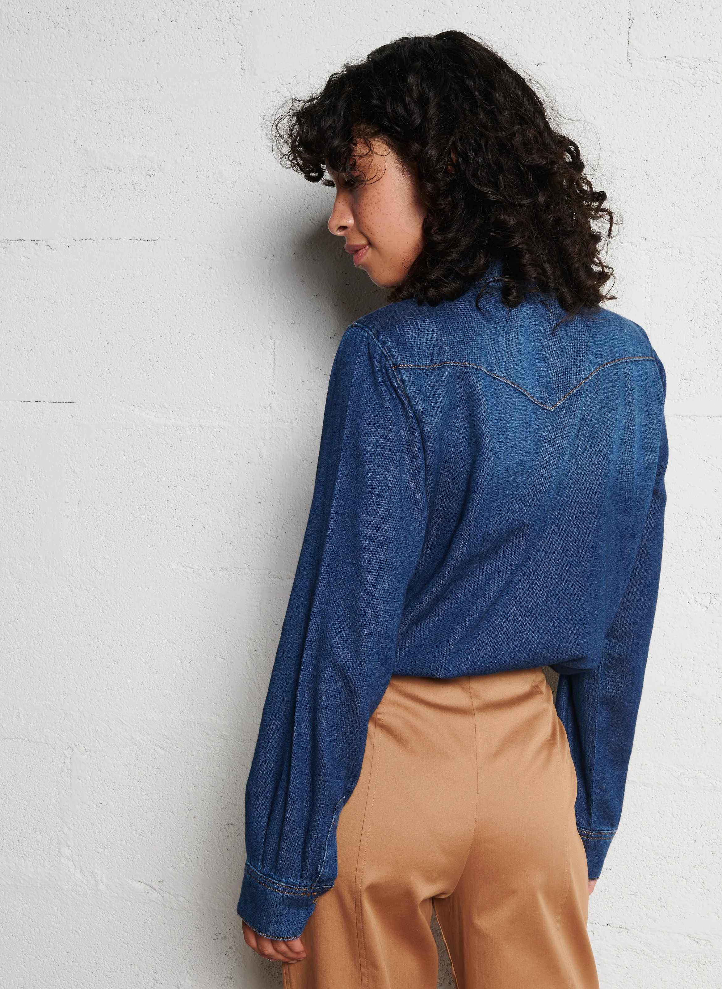 WALTER - Chemise col classique en coton | Bleu