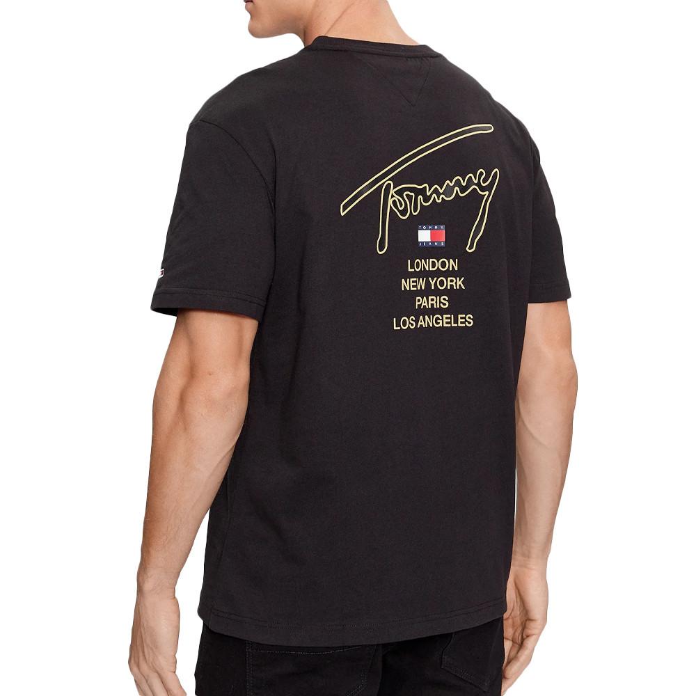 Tommy Hilfiger T-shirt Noir Homme Tommy Hilfiger Classique DM0DM17729