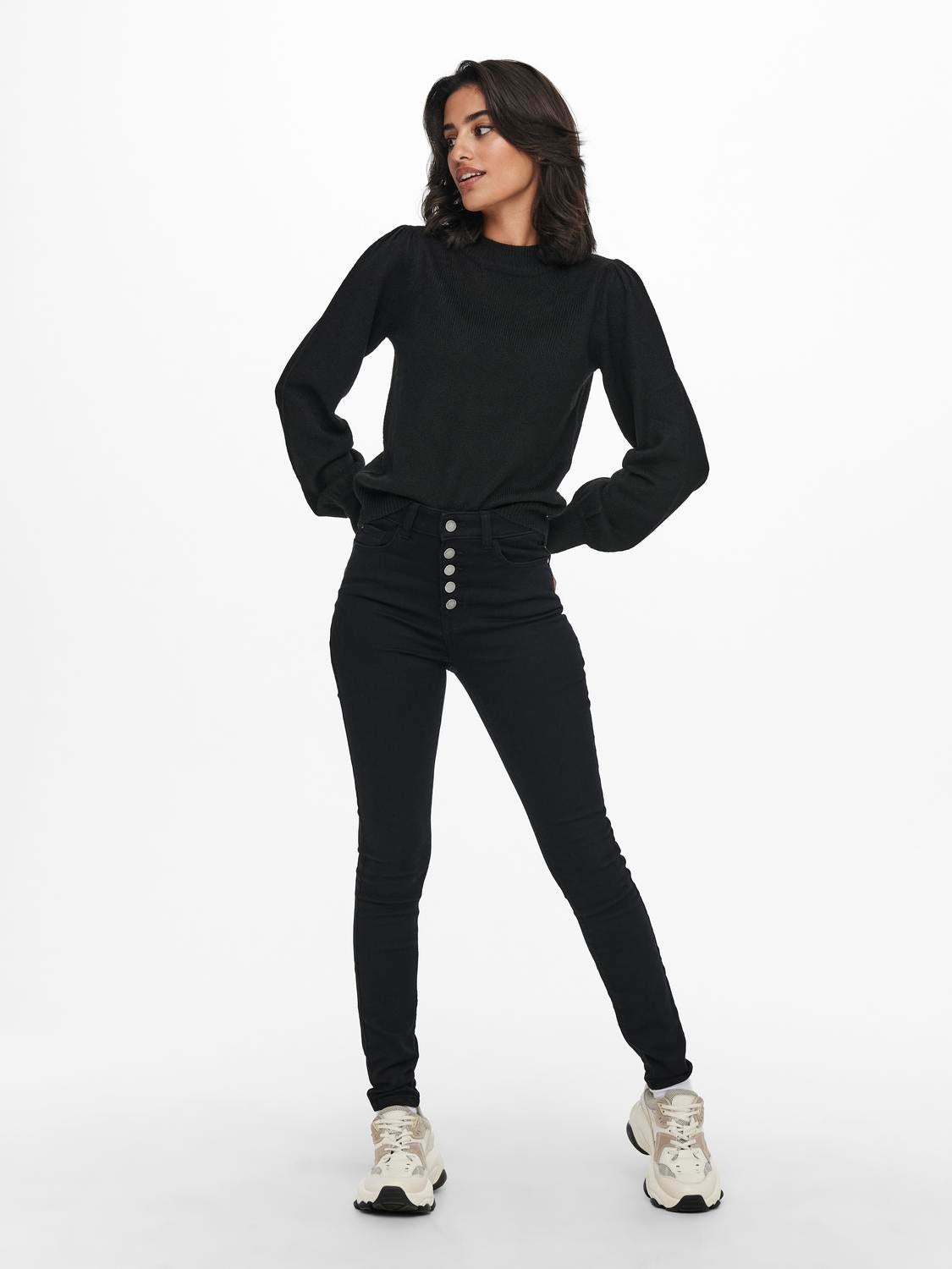 JDYRUE Strickpullover Black