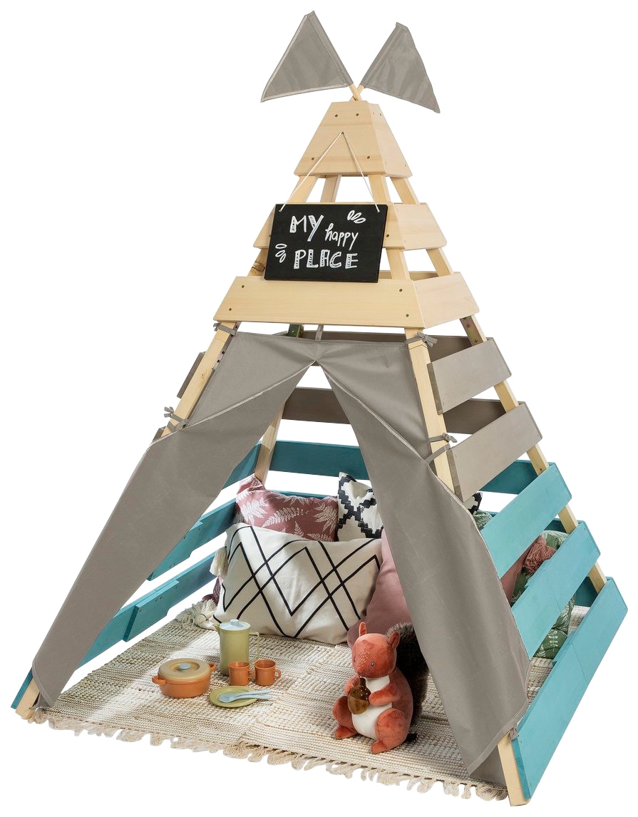 MUDDY BUDDY® Spielhaus »Tipi-Zelt Dreamer« Holzschutz vorbehandelt, BxTxH: 135x135x170 cm, FSC® - schützt Wald