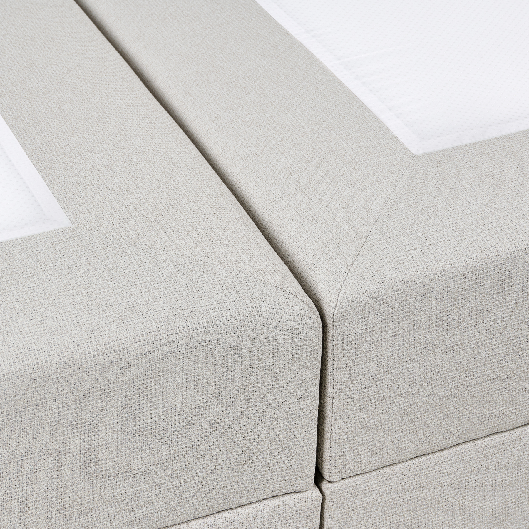 Beliani-OFFICER-Boxspringbed-Gebroken wit-160 x 200 cm-Polyester