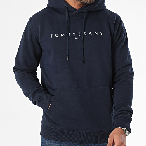 Sweat Capuche Linear Logo 7985 Bleu Marine