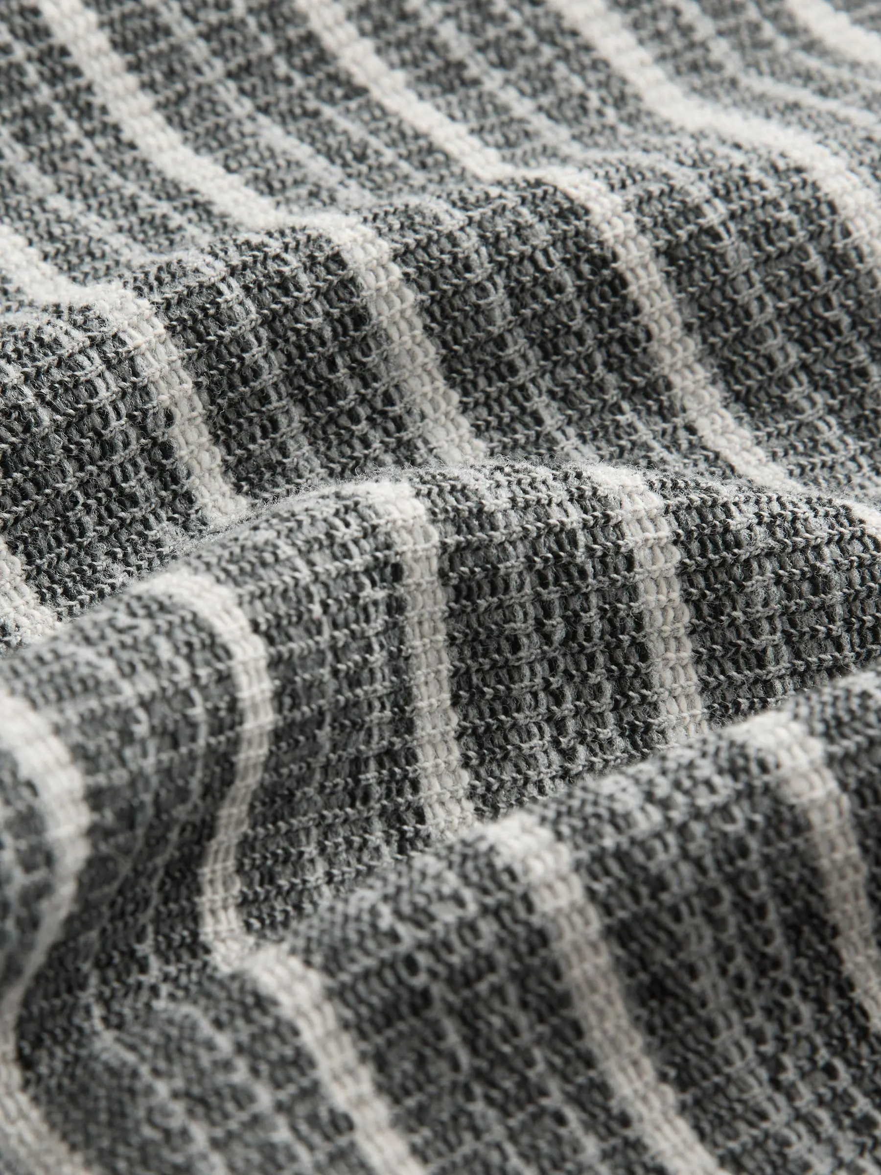 Zwart/wit - Jersey shorts met strepen en textuur