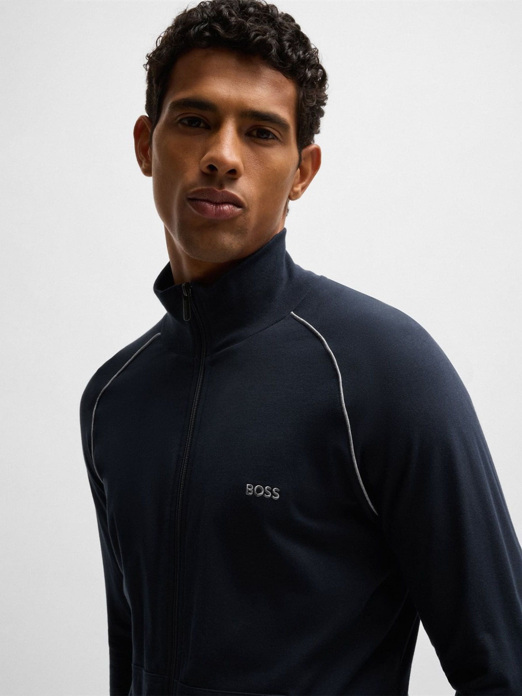Blauw - BOSS stretchy katoenen Jack