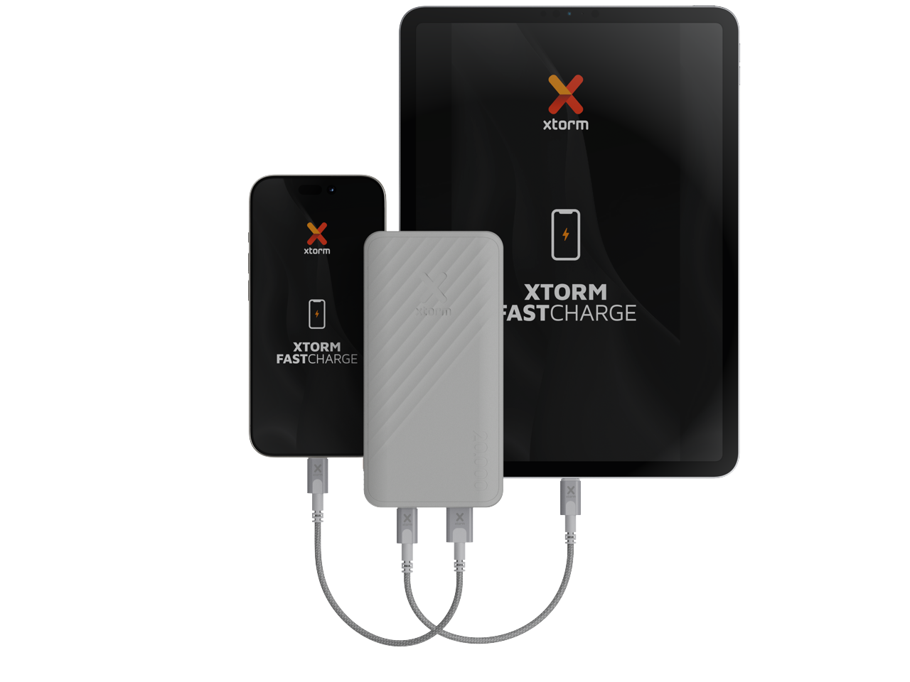 Xtorm - 15W FastCharge Go2 Powerbank 20.000 - Ash White