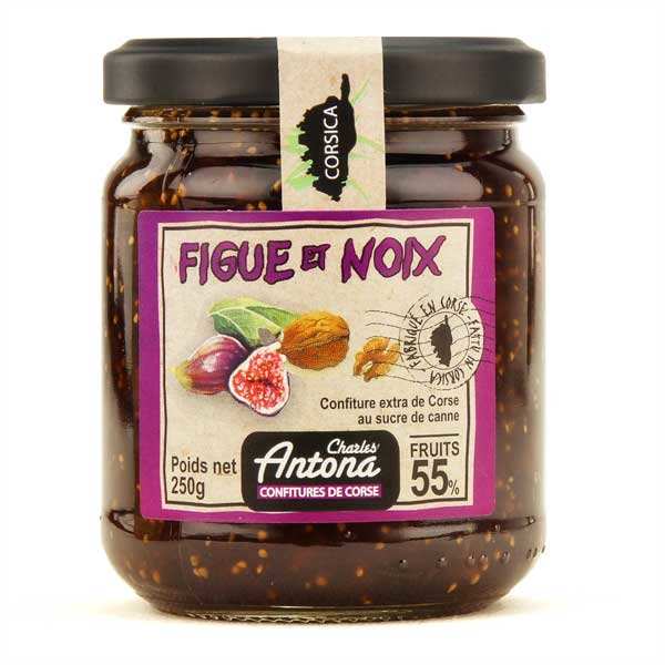 Confiture extra de figue et noix de Corse