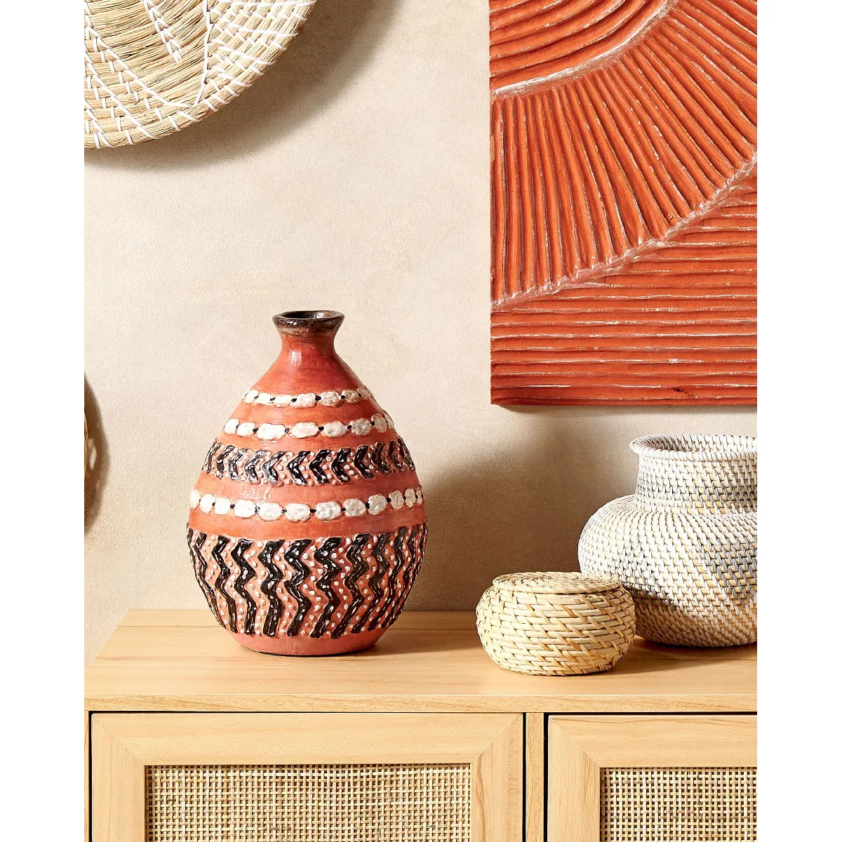 Beliani Vase KUMU - Marron