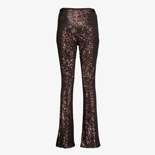 TwoDay dames glitter flared legging bruin