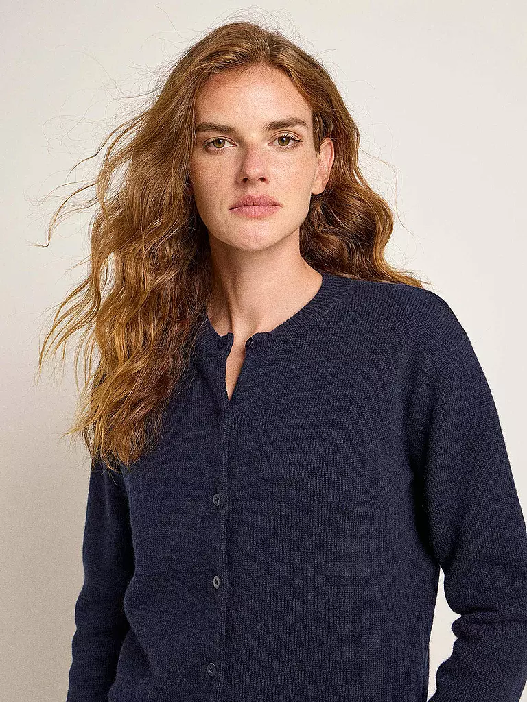 LANIUS Strickjacke Boxy Fit dunkelblau