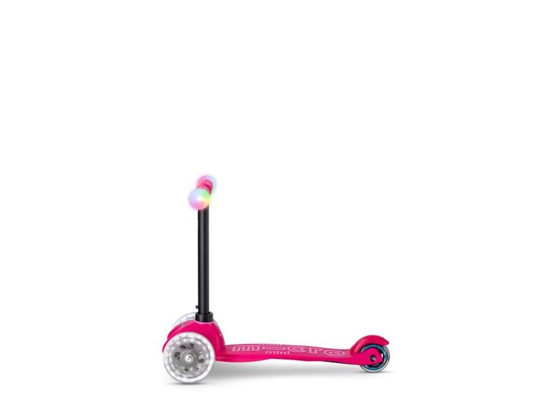 Micro Mobility Kickboard Mini2Grow Deluxe Magic LED, Pink All-in-one Scooter für die ersten Lebensjahre