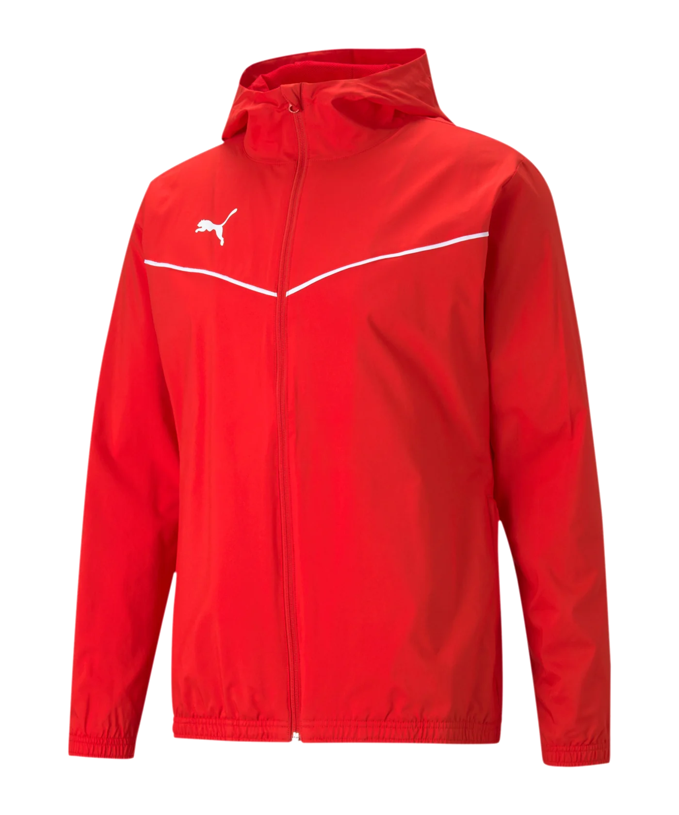 PUMA teamRISE Allwetterjacke Rot Weiss F01