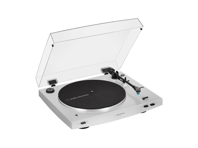 Audio-Technica Plattenspieler mit Bluetooth AT-LP3XBT Weiss Automatischer Plattenspieler mit Riemenantrieb und Bluetooth