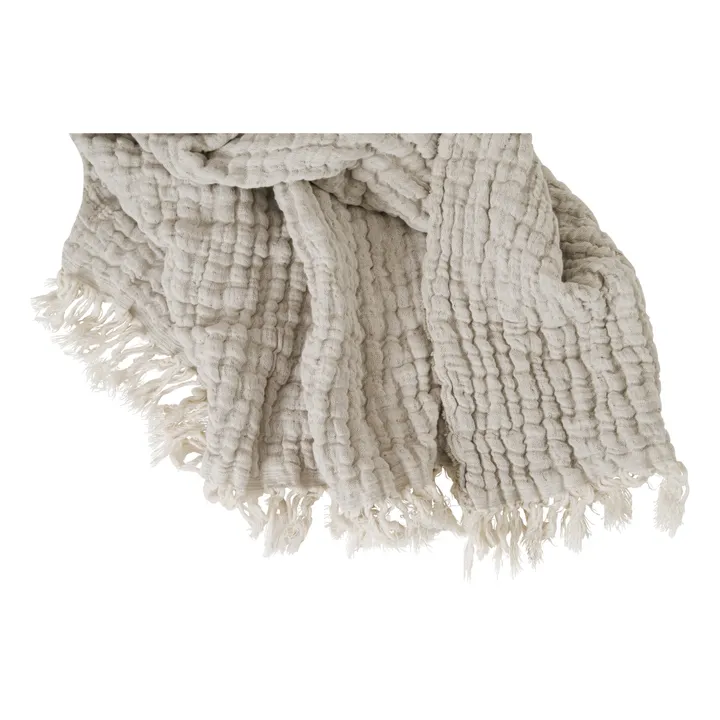 garbo&friends Plaid Mellow en lin et coton | Ecru