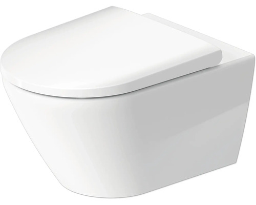 DURAVIT wandclosetset D-Neo, diepe spoeling, open rand, glanzend wit met toiletzitting 45770900A1