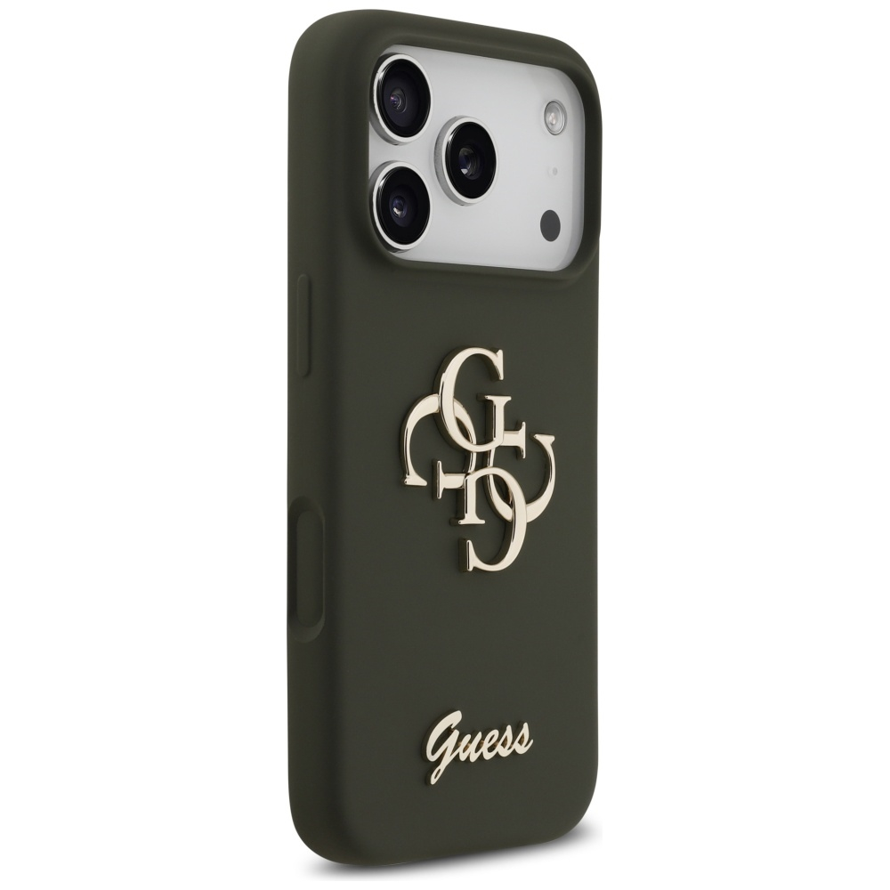 iPhone 17 Pro Silikon Hardcase Hülle Big 4G Script (GUHCP17LSC4GSMA) - Khaki