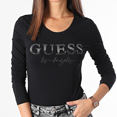 Tee Shirt Manches Longues Femme W3BI35 Noir