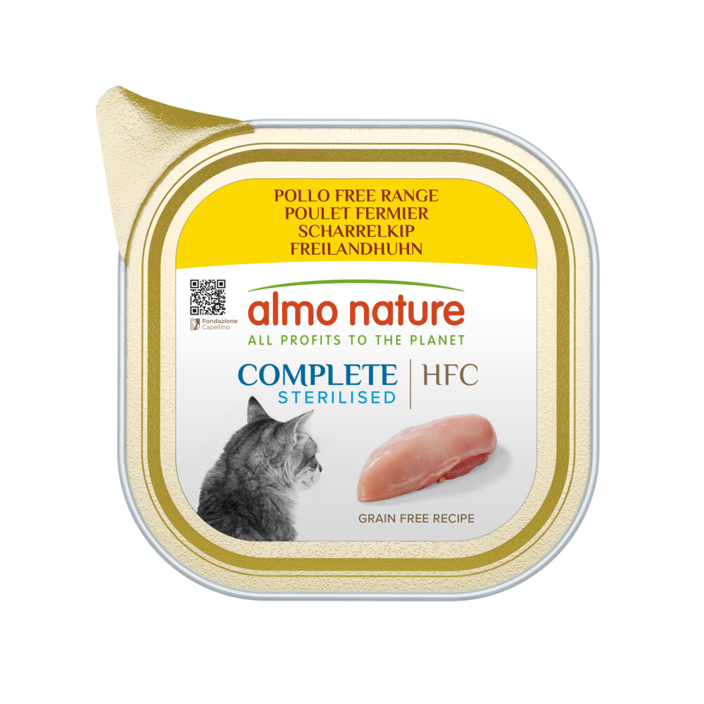 17x Almo Nature HFC Alu Kattenvoer Nat Blikje Vrije Kip85 gr