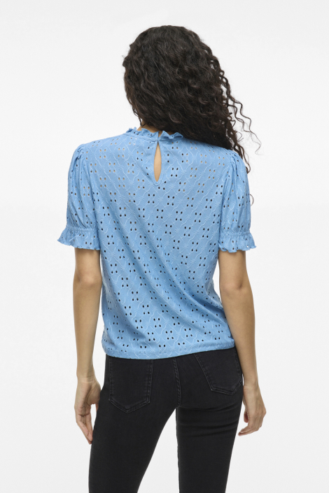Vila blauwe dames blouse