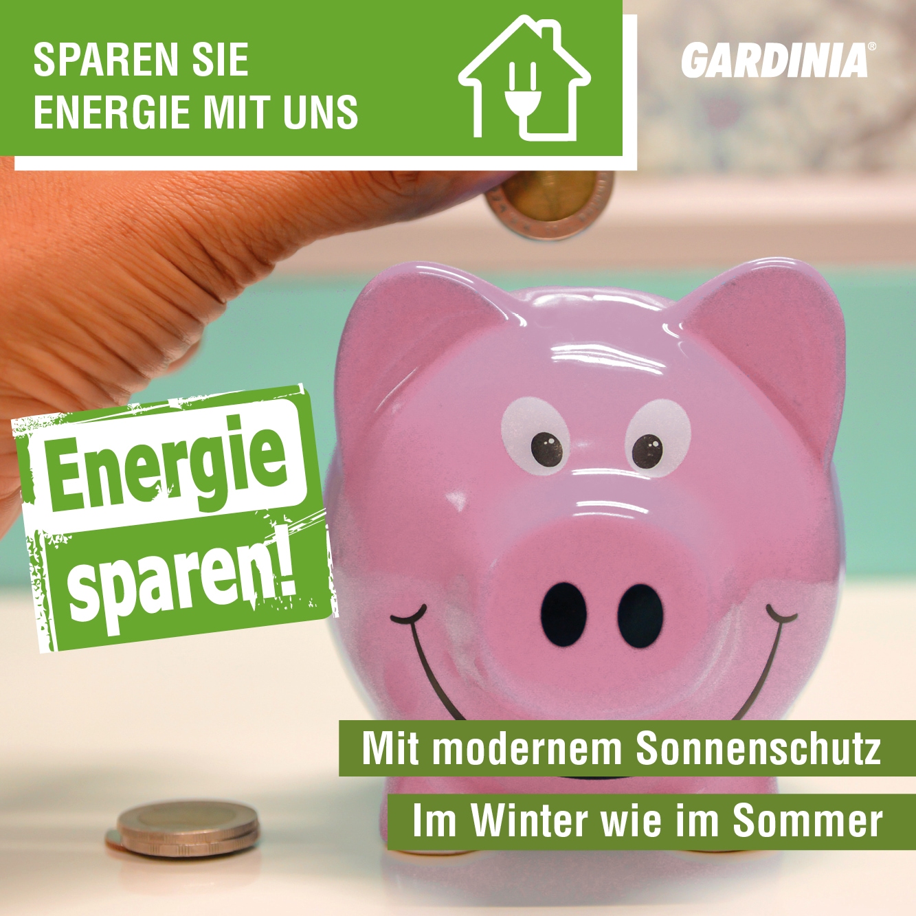 GARDINIA Seitenzugrollo »EASYFIX Rollo Thermo ENERGIESPAREND« verdunkelnd Sichtschutz | energiesparend mit Bohren/ohne Bohren freihängend abdunkelnd mit Thermobeschichtung