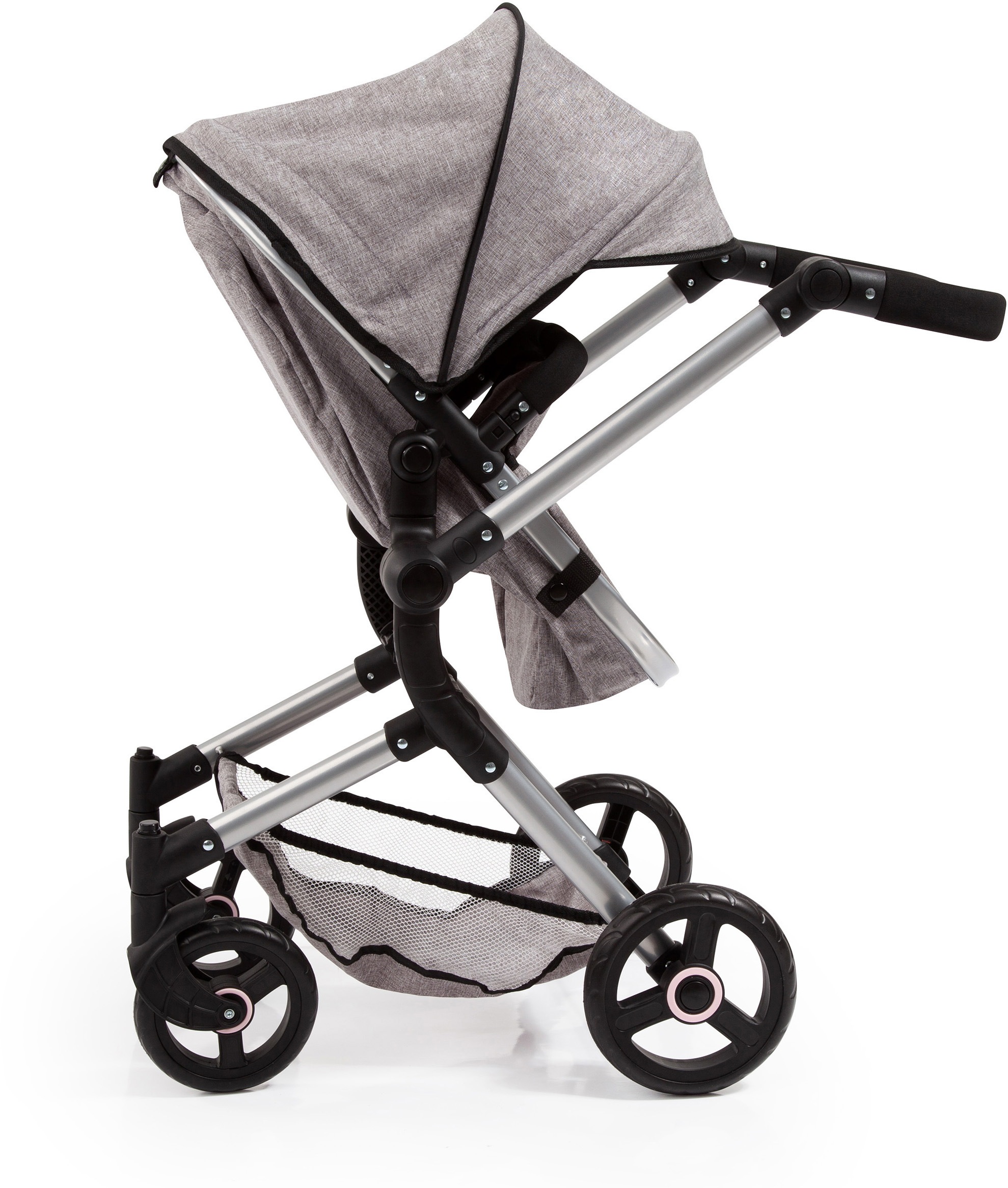 Bayer Kombi-Puppenwagen »Vario, Grau« inkl. Wickeltasche