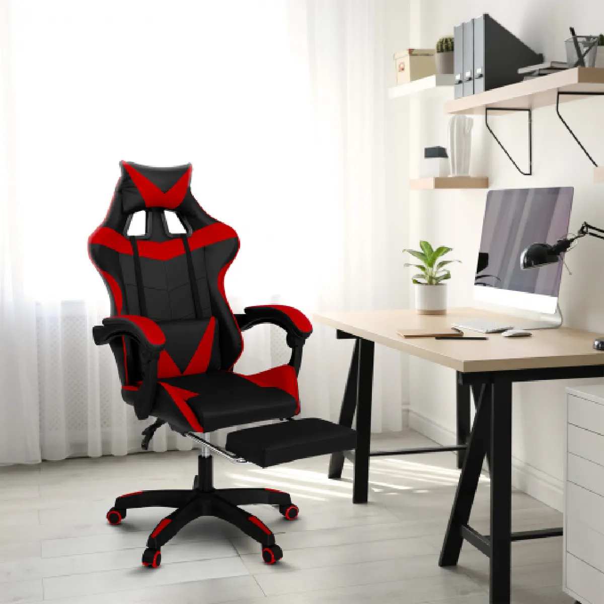 Idmarket MARKET Fauteuil gaming ALEX - Noir/Rouge