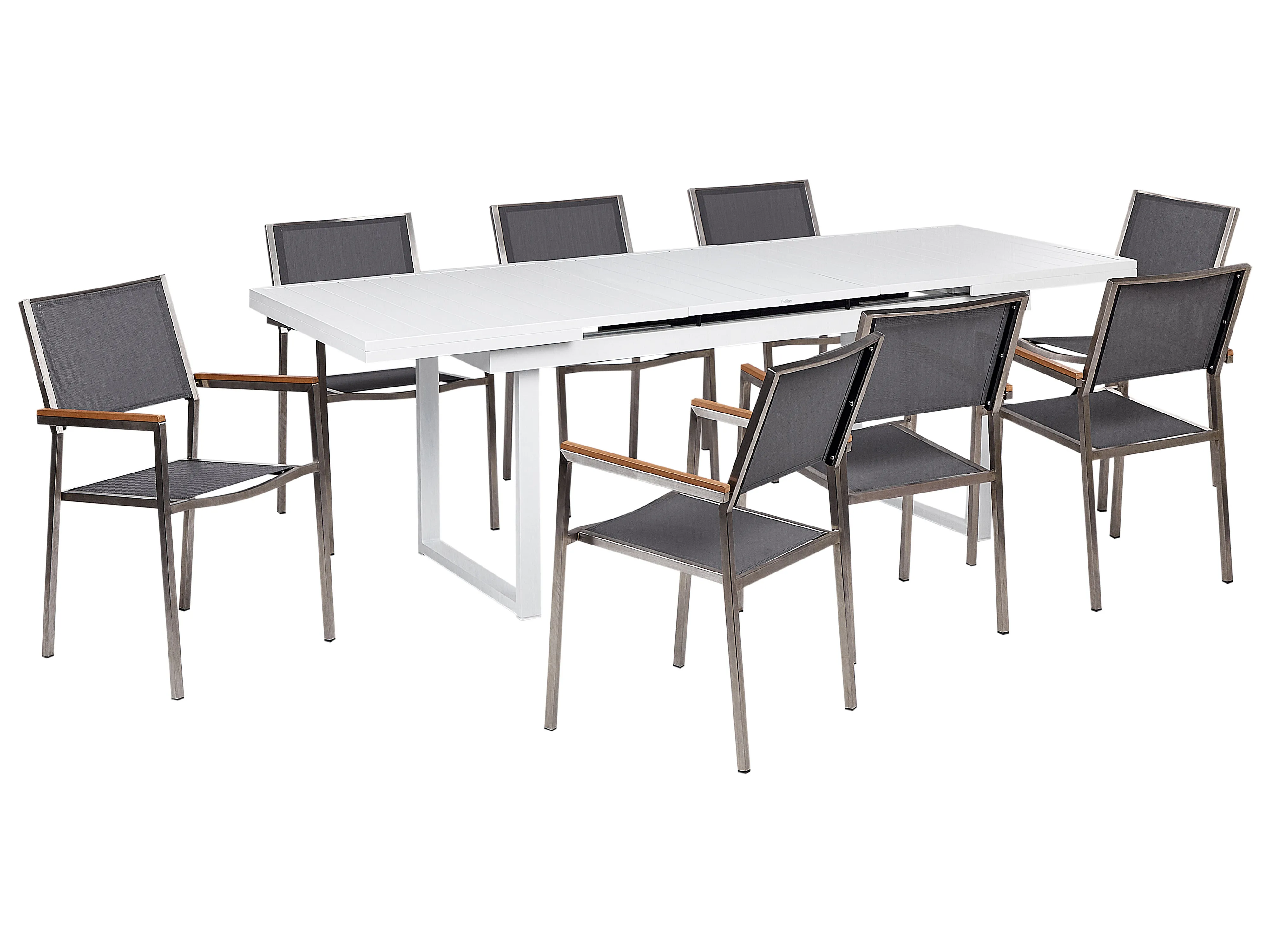 Tuinset 8-zits VALCANETTO/GROSSETO Metaal Grijs/wit