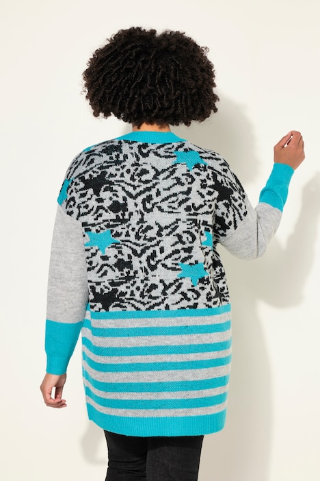 Strickjacke, Mustermix, Langarm