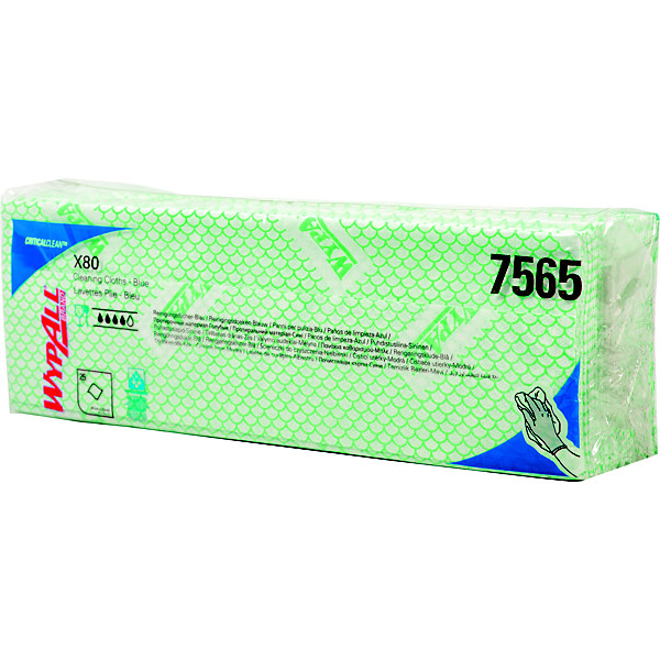 Lavettes non-tissées Wypall X50 Kimberly-Clark vertes, lot de 50