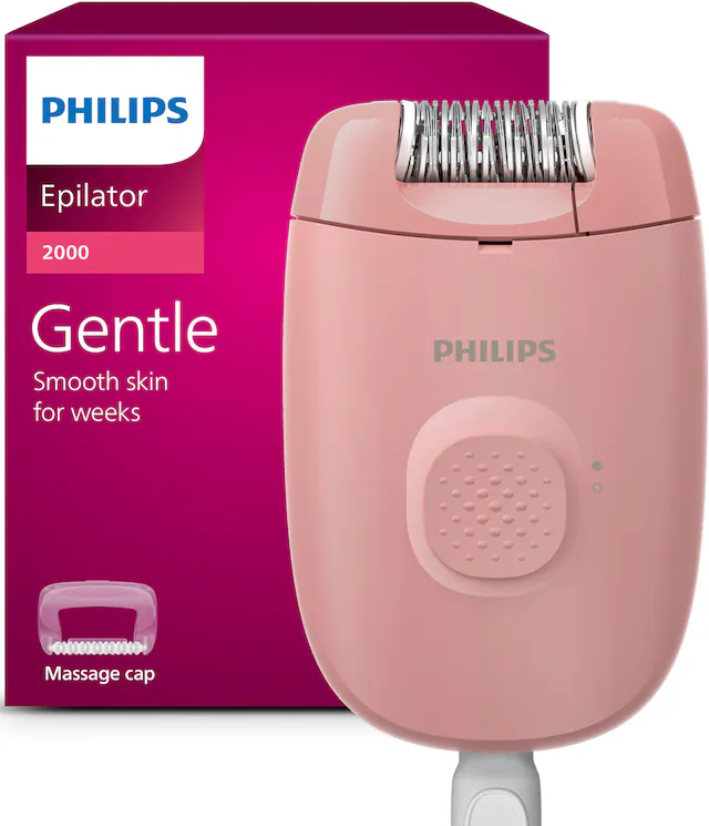Philips Epilierer »Series 2000« 1 Stk. Aufsätze kompakter Epilierer mit Kabel und Massageaufsatz