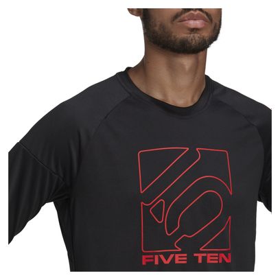 Maillot Manches Longues Adidas Five Ten Noir/Rouge