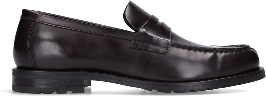 Manfield Heren Bruine leren loafers