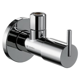 Schell Puris E hoekstopkraan metaal m. sanitair bovendeel m. vetkamer 1/2
