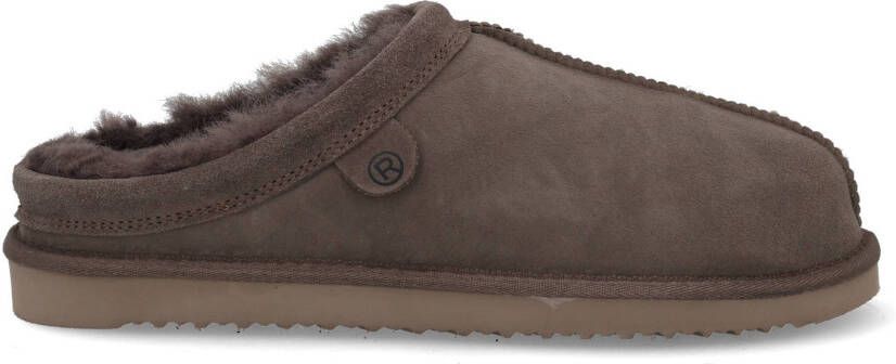 Rohde Livigno heren pantoffel Donker Taupe