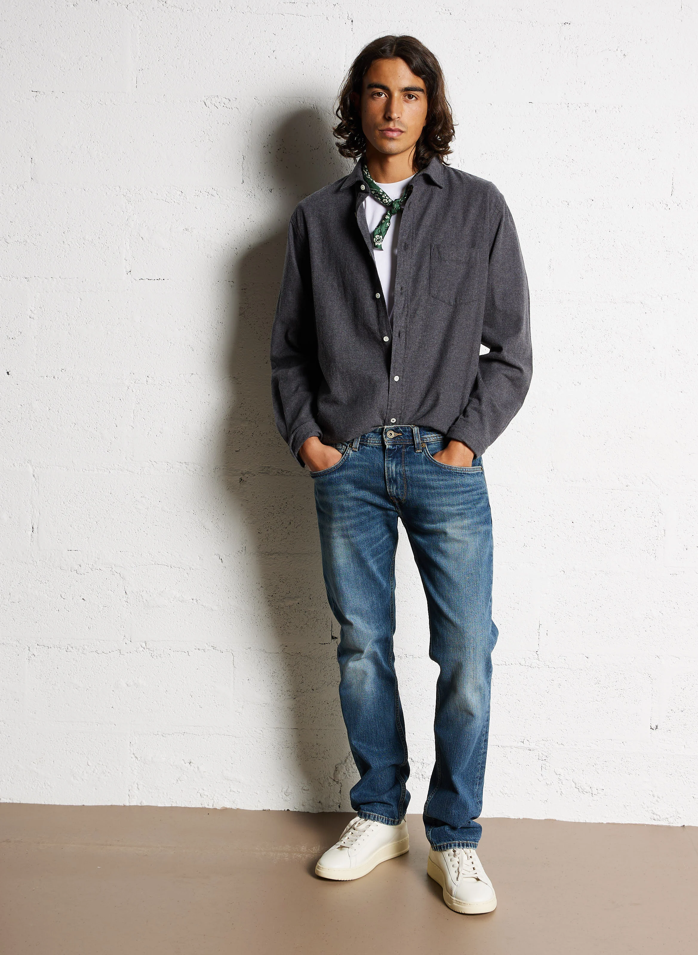 PAUL - Chemise col classique en coton | Gris