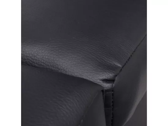 Prolenta Premium - Chaise longue Noir Similicuir