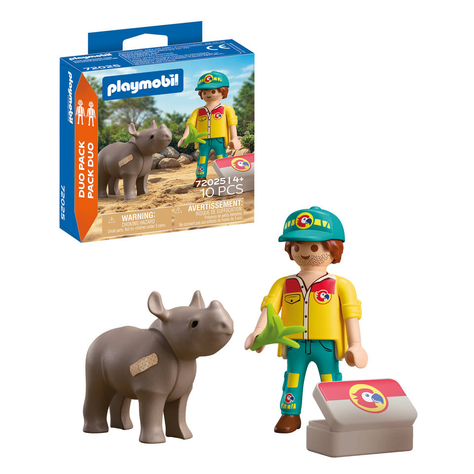 PLAYMOBIL DuoPack ranger met neushoorn 72025