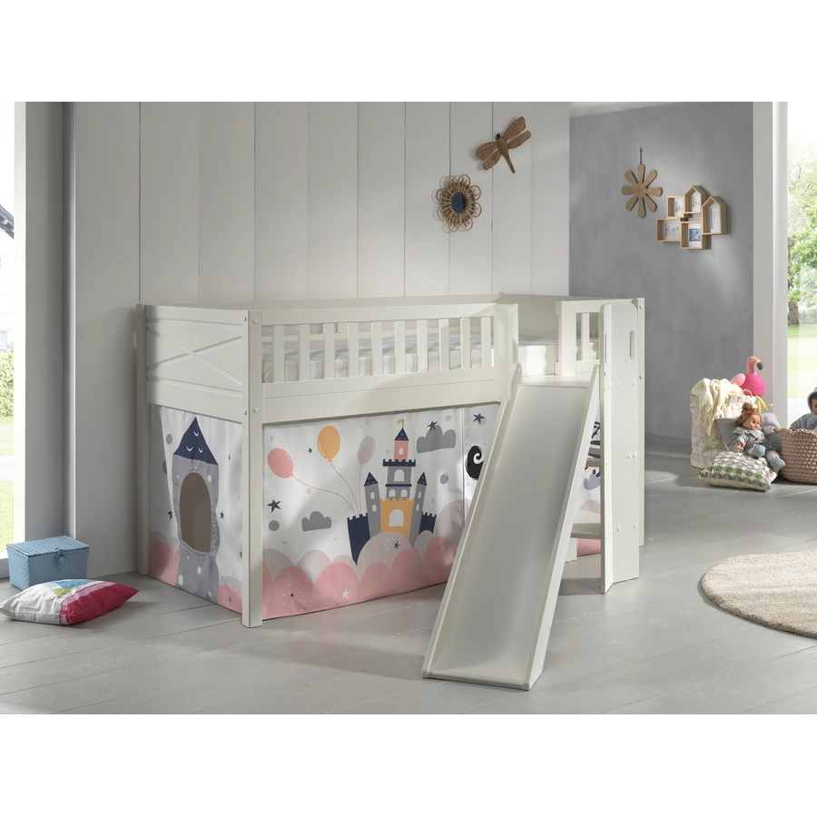 VIPACK Spielbett SCOTT 90 x 200 cm Princess Sophie weiß