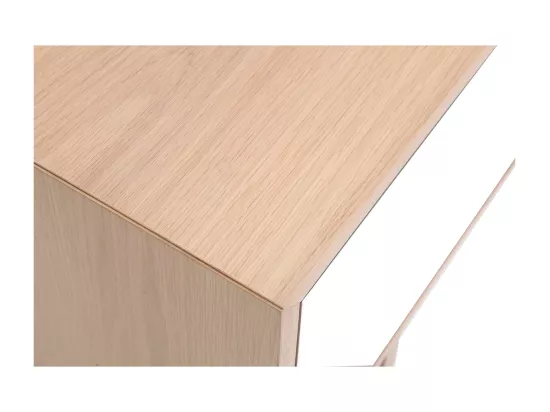 Meuble TV scandinave bois et blanc L180 cm SID