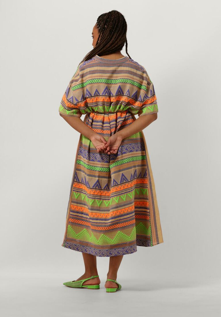 DEVOTION multi devotion midi jurk veloudenia