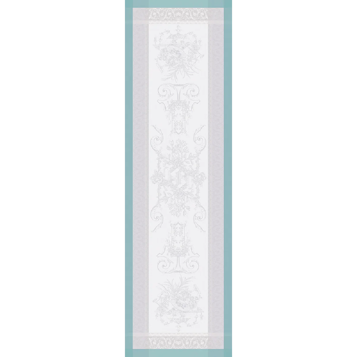 Chemin de table antitache déperlant pur coton vert 54X180 Garnier Thie