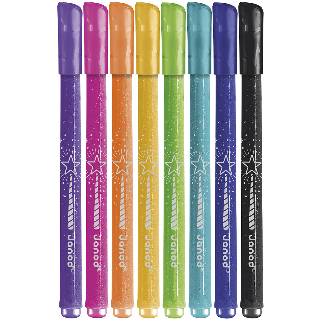 Janod viltstiften glitter - 8st