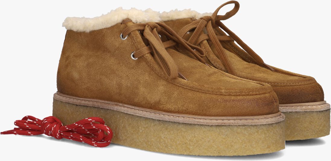 camel posa veterschoenen chukka shearling
