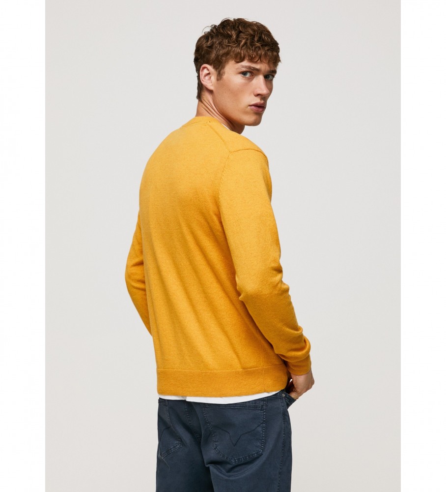 Camiseta Pepe Jeans Andre de gola redonda mostarda